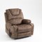 Boyel Living - Oversized 180° Lay Flat Lift Recliner Dual OKIN Motor Massage Heating 400 lbs Capacity Cup Holder For Elderly - Brown-Front_Standard