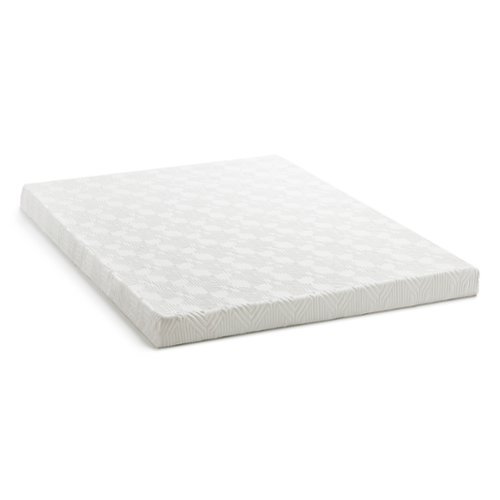 Lucid Comfort Collection - 4" Full Gel Memory Foam Topper with Cover - White