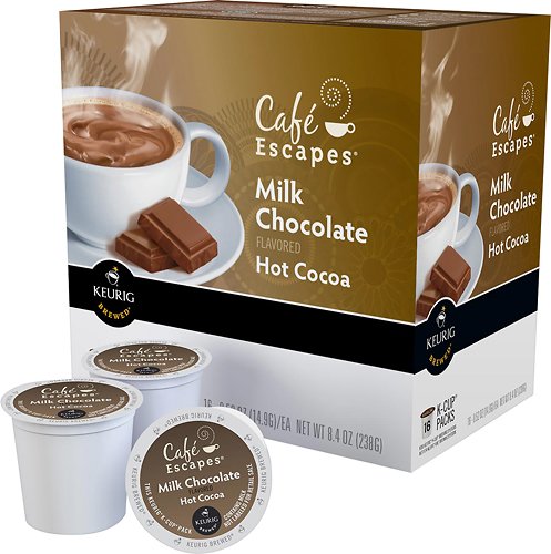 Café Escapes - Milk Chocolate Hot Chocolate K-Cup Pods (16-Pack)