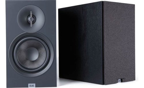 ELAC - Debut 3.0 - 6.5" Bookshelf Speakers DB63-WN - (Pair) - Walnut-Front_Standard 