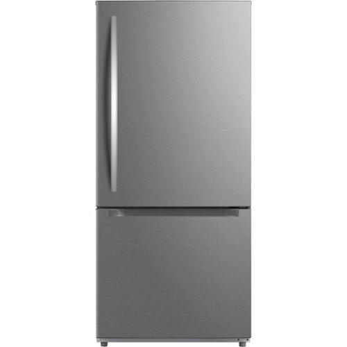 Frigidaire - 19 Cu. Ft. Standard-Depth Bottom Freezer Refrigerator - Stainless Steel-Front_Standard 