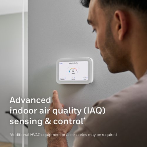 Honeywell Home X8S Smart Thermostat with Room Sensor, Video Doorbell Compatibility, and IAQ Control - White SHOP ONLINE