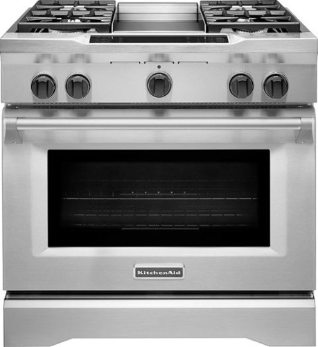  KitchenAid - 5.1 Cu. Ft. Self-Cleaning Freestanding Dual Fuel Convection Range