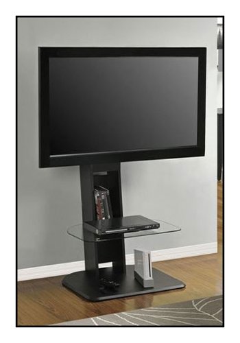  Altra Furniture - Galaxy TV Stand with Mount for Flat-Panel TVs Up to 50&quot; - Black