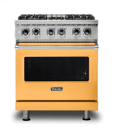 Viking - 30-Inch Dual Fuel Freestanding Range - Daffodil-Front_Standard 