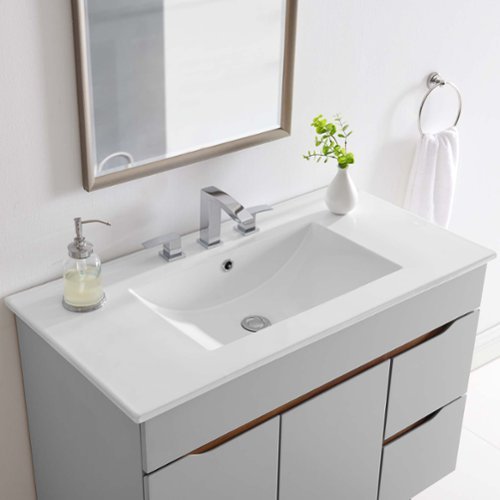 Modway - Cayman Bathroom Sink - White-Front_Standard 