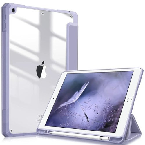 Kitcheniva - Lightweight Shockproof Case For iPad 9th 8th 7th 10.2 Inch Clear Back - Lilac Purple-Front_Standard 