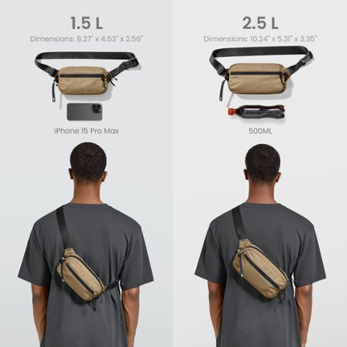 tomtoc Aviator-T33 2.5L Sling Bag with RFID Blocking, Minimalist Crossbody Bag Chest Bag Shoulder Pack for Travel, Daily Use - Khaki BUY ONLINE
