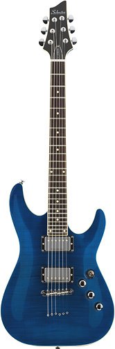  Schecter - C1 Standard 6-String Full-Size Electric Guitar - Trans Ocean Blue
