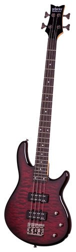  Schecter - Raiden Special 4-String Full-Size Electric Bass Guitar - Black Cherry