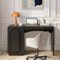 Bestier - 47.2 Inch Office Desk with 3 Versatile Drawers and Sliding Rails, Modern Curved Rounded Corner for Home Office Desk - Black-Front_Standard