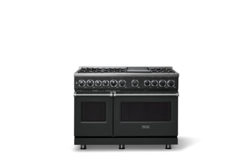 Viking - 48 in. Wide 6 Burner Dual Fuel Sealed Burner Range with Griddle - Antique Bronze-Front_Standard 
