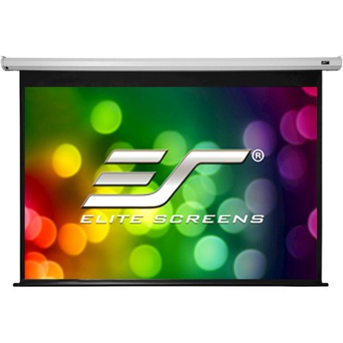 Elite Screens - Spectrum Series 120" Electric Motorized Projector Screen - White-Front_Standard 
