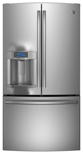  GE - Profile Series 22.1 Cu. Ft. Counter-Depth French Door Refrigerator with Thru-the-Door Ice and Water