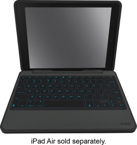  ZAGG - Rugged Folio Keyboard Case for Apple® iPad® Air 2 - Black