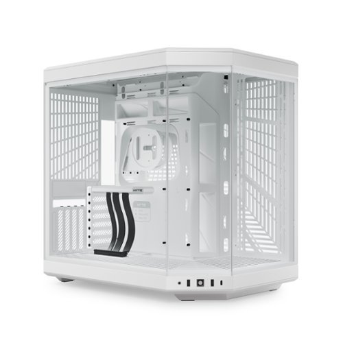 HYTE - Y70 Mid-Tower ATX Gaming PC Desktop Case with Riser Cable - White-Front_Standard 