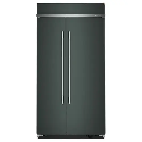 Front. KitchenAid - 25.5 Cu. Ft. Built-In Side-by-Side Refrigerator with Platinum Interior - Juniper.