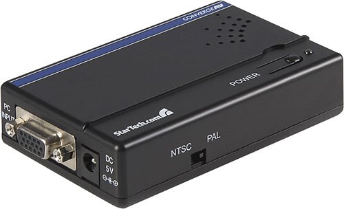  StarTech - High Resolution VGA to Composite or S-Video Signal Converter - Black