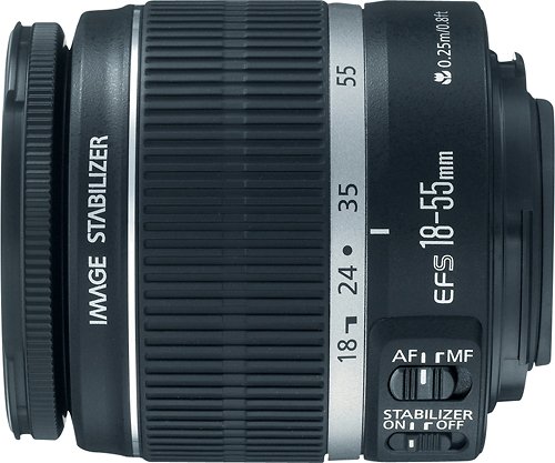  Canon - EF-S 18-55mm f/3.5-5.6 IS II Standard Zoom Lens - Black