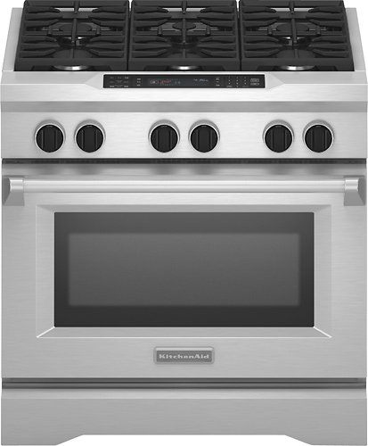  KitchenAid - 5.1 Cu. Ft. Self-Cleaning Freestanding Dual Fuel Convection Range