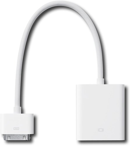  Apple - Dock Connector-to-VGA Adapter for Apple® iPad® - White