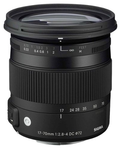 17-70mm f/2.8-4 DC Macro OS HSM C Digital Lens for Select Sigma Digital Cameras - Black-Front_Standard 