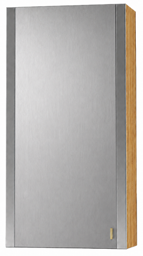 AGA - 18W x 36H x 13D Upper Cabinet - LH - Oak - Stainless Steel-Front_Standard 
