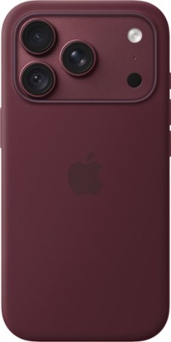 Apple - iPhone 18 Pro Silicone Case with MagSafe - Burgundy