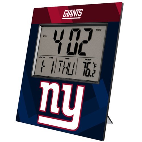 Keyscaper - New York Giants Color Block Digital Desk Clock - Multicolor-Front_Standard 