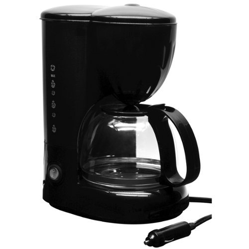 RoadPro 12V Coffee Maker with Glass Carafe - Black BUY IN SINGAPORE