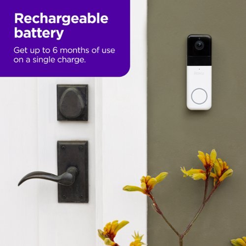Roku Smart Home Wire-free Video Doorbell & Chime with Motion & Sound Detection, Remote Monitoring, 1440p HD Night Vision - White HOW TO BUY