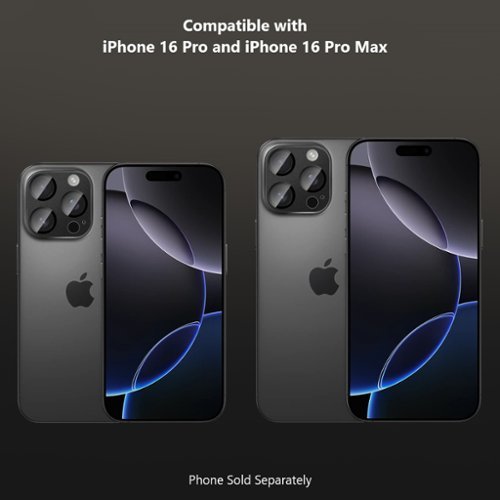 SaharaCase Ultra-Strong Camera Lens Protector for Apple iPhone 16 Pro and 16 Pro Max (2-Pack) - Black SHOP ONLINE