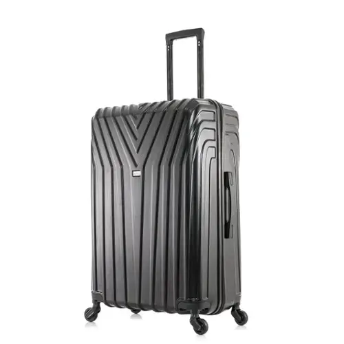 Front. InUSA - Vasty Lightweight Hardside Spinner Luggage 28" - BLACK.