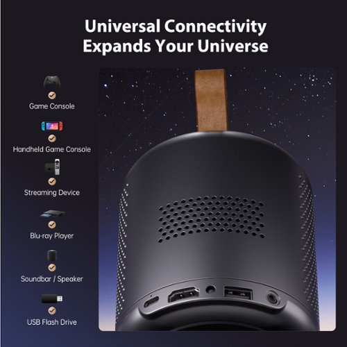 ETOE Dolphin DLP Projector, 1080P 500 ANSI Lumens, Google TV with Licensed Netflix, Dolby Atmos - Black BUY IN MIDDLE EAST