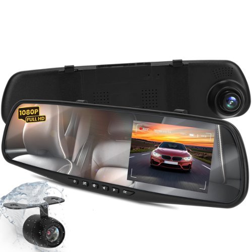Pyle - Dash Cam Front and Rear - HD 720p, Dual Camera Car Video System, Night Vision, G-Sensor, Waterproof (PLCMDVR49)-Front_Standard 