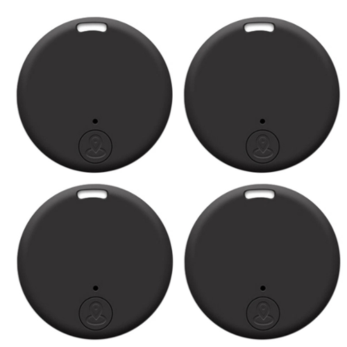 Stock Preferred - 4Pcs Bluetooth Mini GPS Location Tracker - Black-Front_Standard 