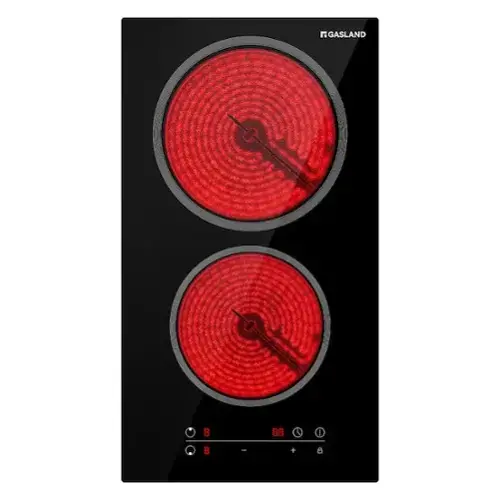 Front. GASLAND - 12 inches Radiant Electric Cooktop with 2-Elements - Black.