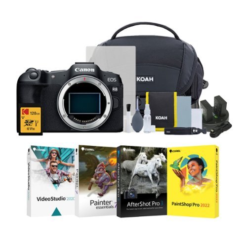 Canon - EOS R8 Mirrorless Camera with 128GB SD Card and Software Suite Bundle-Front_Standard 
