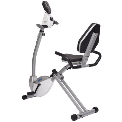 Stamina Products - Recumbent Indoor Cardio Exercise Bike with Upper Body Exerciser - Gray-Front_Standard 