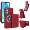 Dteck - Detachable Magnetic Wallet Case for Samsung Galaxy A17 5G,Retro RFID Blocking PU Leather Folio Cover with Card Holder - Red-Front_Standard