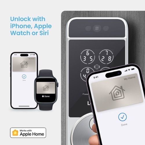 Lockly Visage Smart Lock Wi-Fi Deadbolt Facial/Keyway/Fingerprint - Satin Nickel BUY IN AUSTRALIA