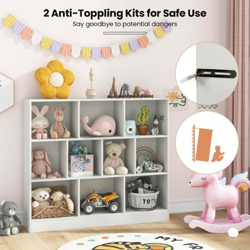 Costway 10 Cube Bookcase for Kids 41