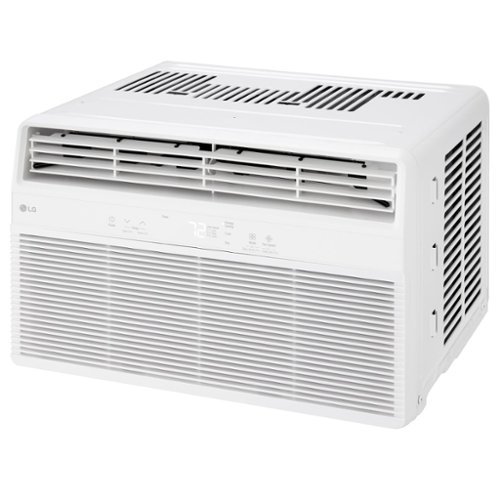 LG - 350 Sq. Ft. 8,000 BTU Window Air Conditioner with Remote - White-Front_Standard 