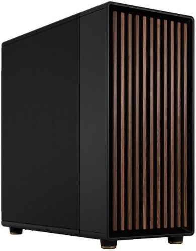 Fractal Design - North XL Charcoal Black EATX, ATX, microATX, Mini-ITX Chassis with Walnut Front and Mesh Side Panel Mid Tower PC Case - Black