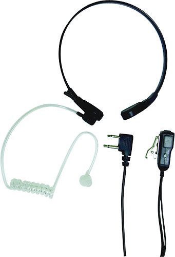 Midland - Acoustic Throat Microphone for Most GMRS Radios with a PTT/VOX Compartment - Black-Front_Standard 