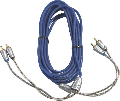  KICKER - Z-Series 16.5' 2-Channel RCA Audio Cable - Blue