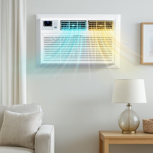 Winado - 8,000 BTU Through-the-Wall Air Conditioner with Heat and Dehumidifier, Wi-Fi Enabled, Energy-Efficient AC Unit - White-Front_Standard 