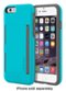 Incipio - STOWAWAY Credit Card Case for Apple® iPhone® 6 and 6s - Cyan/Gray-Front_Standard