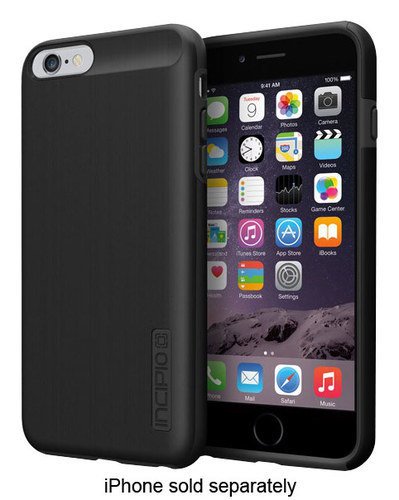 Incipio - DualPro SHINE Case for Apple® iPhone® 6 Plus and 6s Plus - Black-Front_Standard 