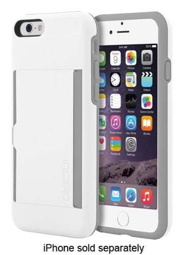  Incipio - STOWAWAY Credit Card Case for Apple® iPhone® 6 and 6s - White/Gray